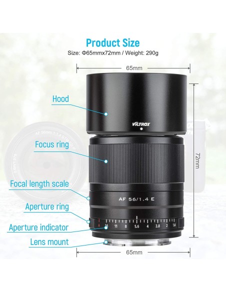Objetivo Viltrox  AF 56 mm F/1.4 E-Mount comprar