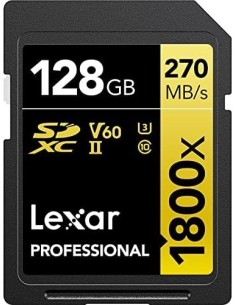 Lexar 128Gb SDXC V60 1800X UHS-II 270MB/s  comprar