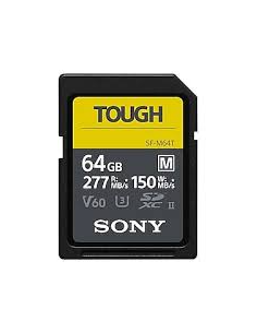Sony 64 GB SDXC TOUGH SF‑M UHS‑II V60 – velocidad profesional y durabilidad extrema